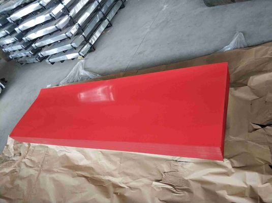 comprar Hojas de acero corrugado de color rojo revestidas con galvalume para techos y revestimientos de paredes online manufacture