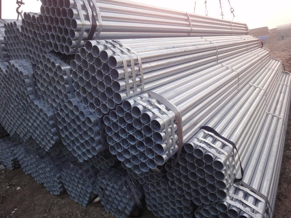 ASTM A53 BS1387 DIN2244 Tubo de acero soldado ERW redondo 5.8M / 6M para aplicaciones estructurales e ingenierías